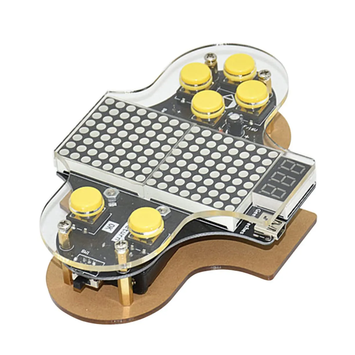 SUPVOX DIY Game Console Kit Soldering Practice with USB Power Supply Easy Assembly Four Included for Electronics Learning and Fun Projects