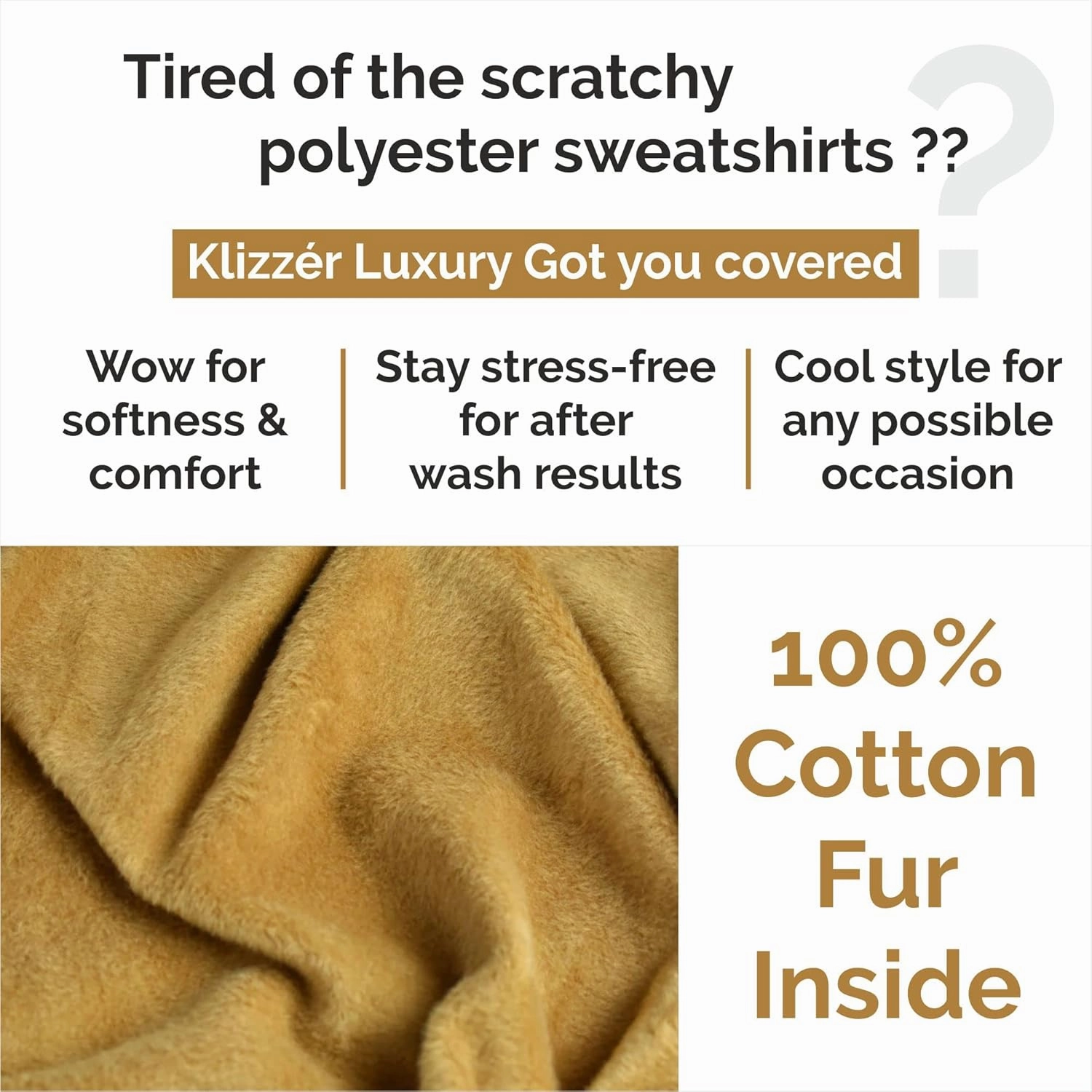 Sweatshirt for Men’s 100% Cotton Crewneck Long Sleeve Heavyweight Regular Fit Pullover Warm Plain Top