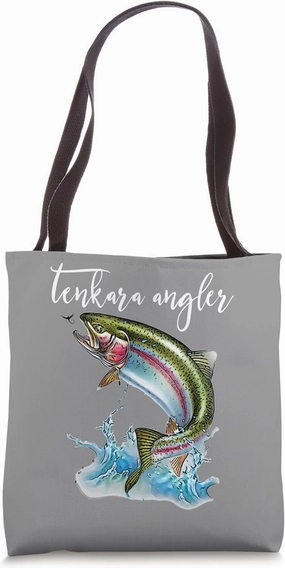 Tenkara Angler Fly Fishing Trout Kebari Fisherman Tote Bag