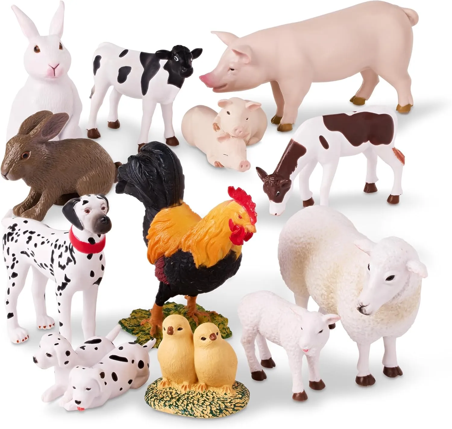 Terra by Battat – Toy Farm Animals – Cows, Dogs, Pigs & More – Realistic & Detailed Animal Toys for Kids – 6 Barnyard Animal Pairs – Farm Animal Set – 3 Years  