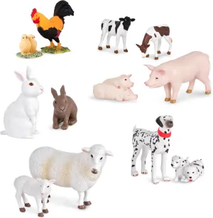 Terra by Battat – Toy Farm Animals – Cows, Dogs, Pigs & More – Realistic & Detailed Animal Toys for Kids – 6 Barnyard Animal Pairs – Farm Animal Set – 3 Years  