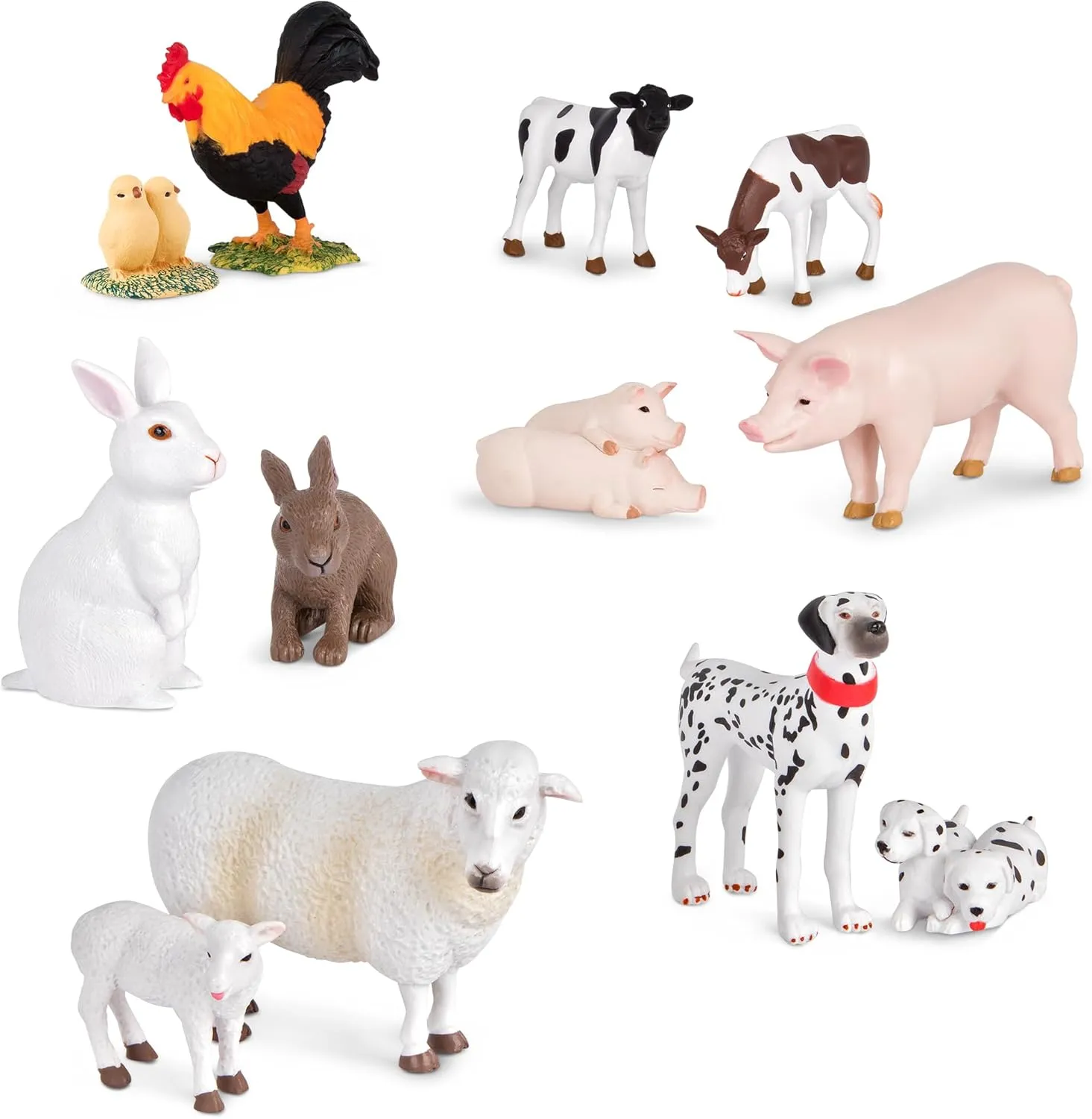 Terra by Battat – Toy Farm Animals – Cows, Dogs, Pigs & More – Realistic & Detailed Animal Toys for Kids – 6 Barnyard Animal Pairs – Farm Animal Set – 3 Years  