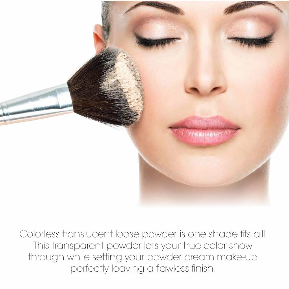 Terry Jacobs Translucent Powder | Natural Coverage and Perfect Loose Powder Highlights for Eyes | One shade fits all! | Long Lasting, Long Wearing, Natural