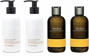 THANN Eastern Orchard Rice Extract Body Milk and Eden Breeze Massage Oil Set.