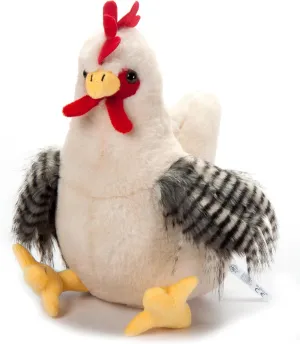 The Petting Zoo Chicken Stuffed Animal Plushie, Gifts for Kids, Wild Onez Barnyard Animals, White Chicken Plush Toy, 12 inches