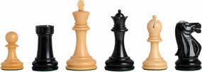 The House of Staunton - The New Gambit Series Chess Set - Pieces Only - 3.75" King (Ebonized Boxwood and Natural Boxwood)