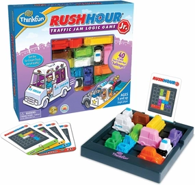 ThinkFun Rush Hour Junior - Classic Traffic Jam Logic Game | STEM Toy for Kids | Engaging Puzzles for Ages 5 and Up | Junior Edition of The International
