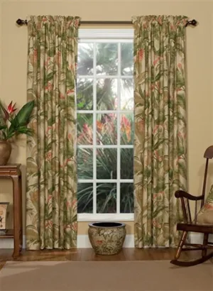 Thomasville La Selva Natural Rod Pocket Curtain Pair