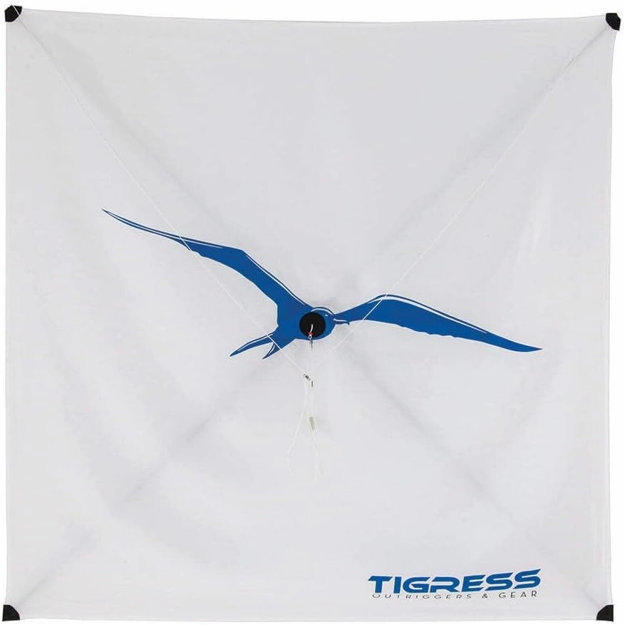 Tigress Fishing Kite, Sturdy Offshore Fishing Kite Constructed of 100% Carbon Graphite, Includes Extra 5th Spar