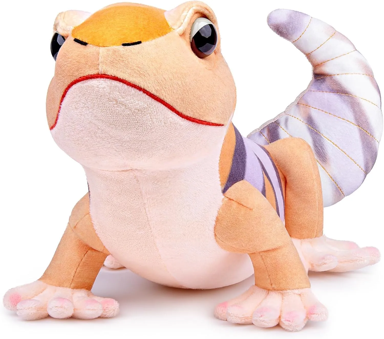 Tiny Heart Simulation Gecko Plush Toy 15.7” Cute Realistic Stuffed Animal Wild Cute Gecko Stuffed Toy Super Soft Gecko Plush Home Decoration Reptiles Toys Birthday for Kids Orange