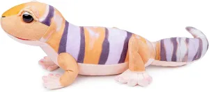 Tiny Heart Simulation Gecko Plush Toy 15.7” Cute Realistic Stuffed Animal Wild Cute Gecko Stuffed Toy Super Soft Gecko Plush Home Decoration Reptiles Toys Birthday for Kids Orange