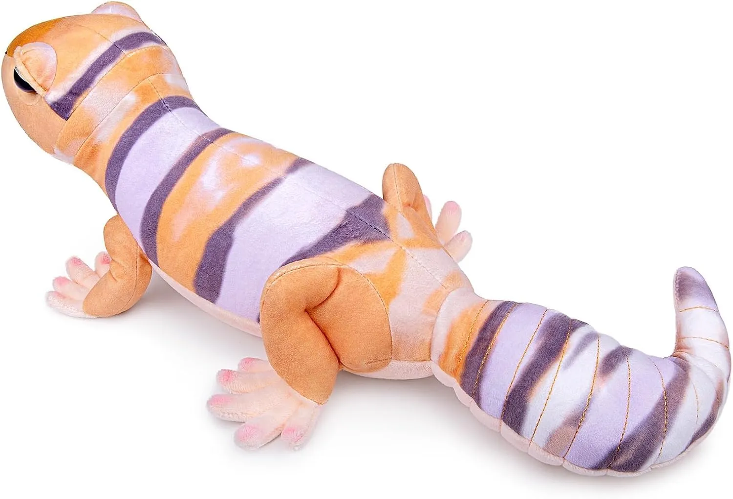 Tiny Heart Simulation Gecko Plush Toy 15.7” Cute Realistic Stuffed Animal Wild Cute Gecko Stuffed Toy Super Soft Gecko Plush Home Decoration Reptiles Toys Birthday for Kids Orange