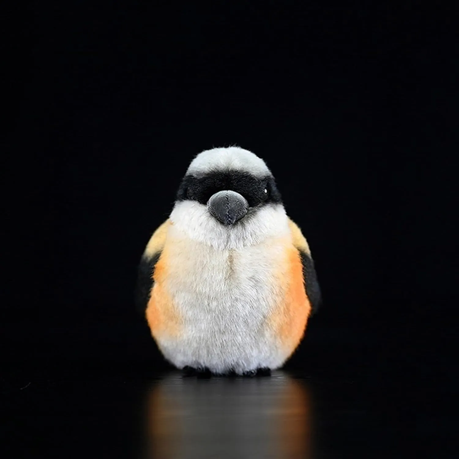 Tiny Heart Simulation Shrike Bird Plush Toy, 5.11inch Soft Cute Shrike Bird Stuffed Animal for Kids Boys and Girls Gifts