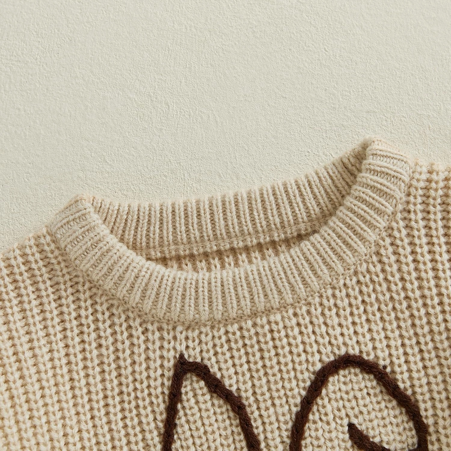 Toddler Baby Boys Girls Easter Sweater Long Sleeve Round Neck Bunny Embroidery Pullover Knitwear Jumper Top