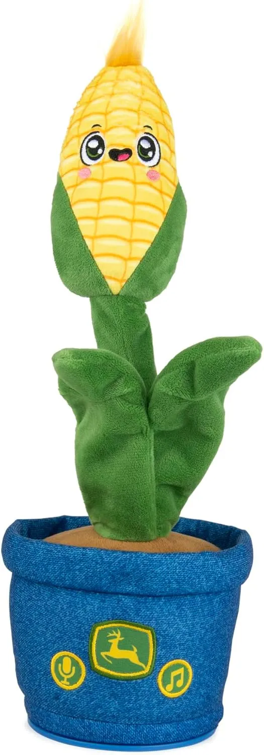 TOMY John Deere Toys - Corny Dancer Interactive Plush Toy - Dancing Baby Musical Toy Repeats What You Say and Plays Music - Soft Baby Sensory Toys - Ages 2 Years and Up