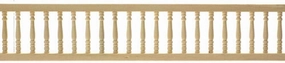 Town Square Miniatures Dolls House Miniature Fixtures Fittings Set of 3 Natural Wood Widows Walk Rails