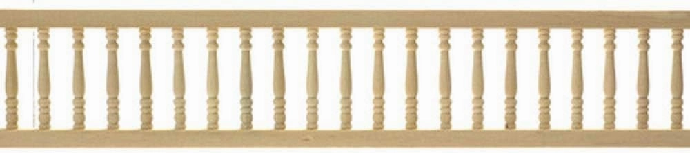 Town Square Miniatures Dolls House Miniature Fixtures Fittings Set of 3 Natural Wood Widows Walk Rails