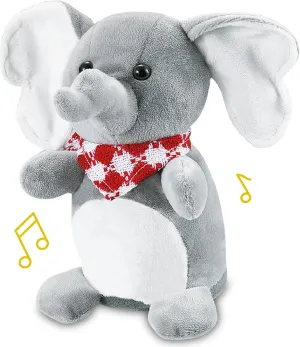 TOY Life Baby Toys for 6-12 Months, Newborn Baby Musical Talking Toys Plush Talkback Elephant Infant Toy for Babies Gifts