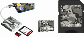 Trail Camera Viewer for USB Type-C Devices and 32GB Micro SD Card with SD Adapter