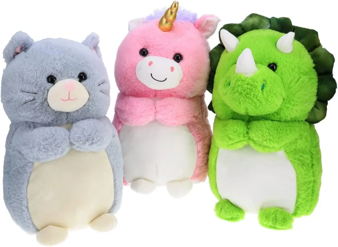 Treasure Cove K1843813 13-Inch Chubby Animal Plush Toy - Assorted