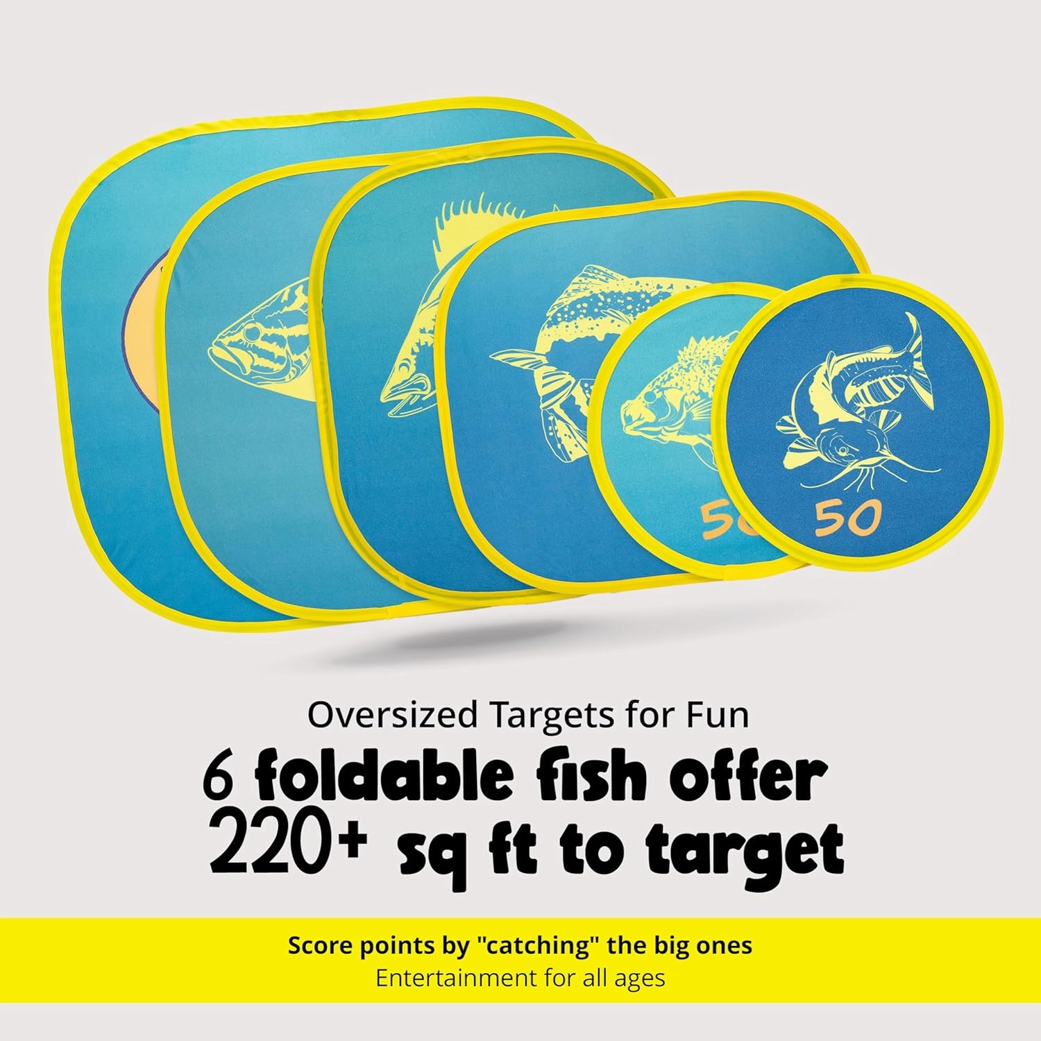 TruCast Fishing Game, Portable Kids Fishing Game, Kids Fishing Rod, Easy to Set Up, Perfect for Backyard Parties, Camping Trips, Beach Vacations