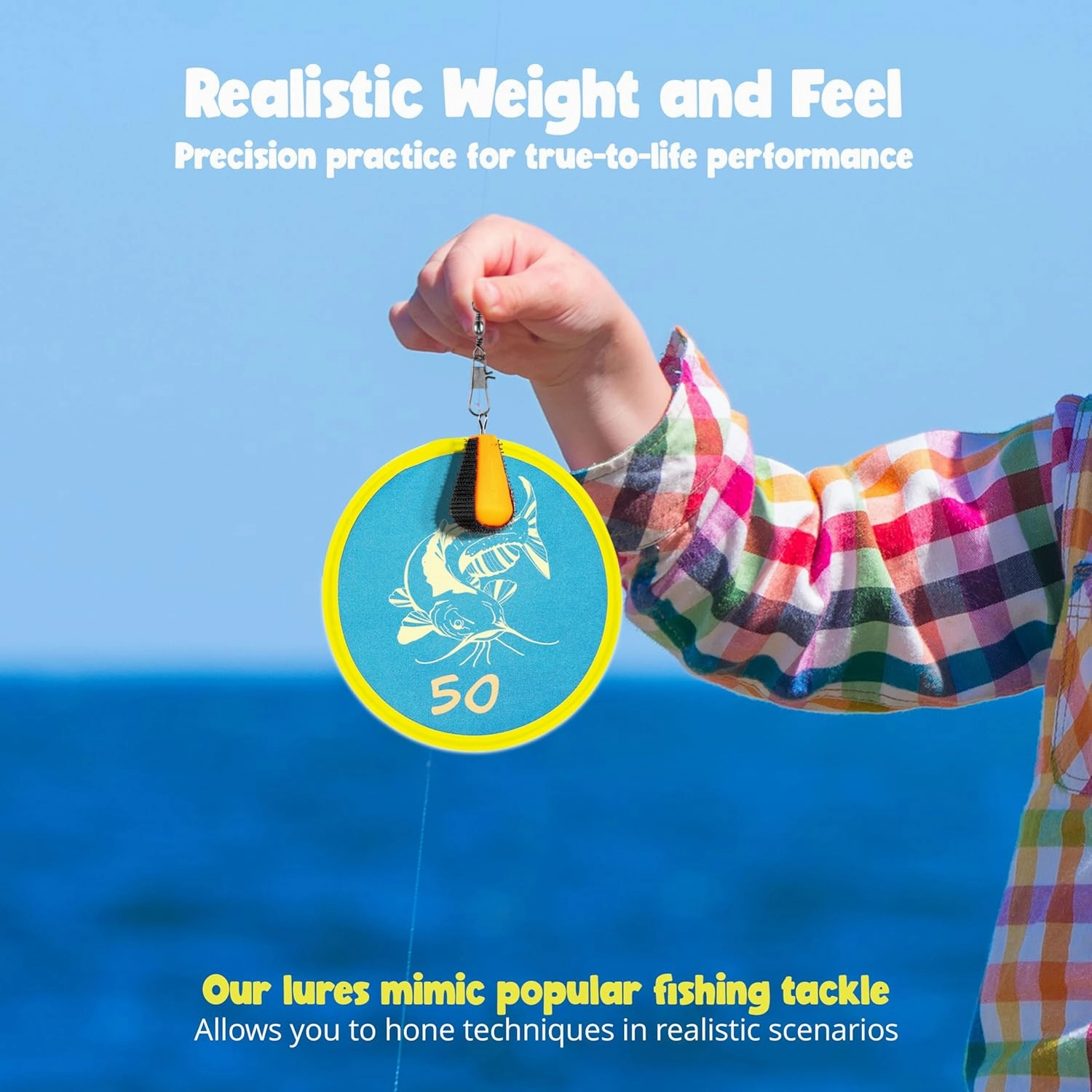 TruCast Fishing Game, Portable Kids Fishing Game, Kids Fishing Rod, Easy to Set Up, Perfect for Backyard Parties, Camping Trips, Beach Vacations