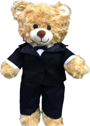 Tuxedo Outfit Teddy Bear Plush Toy - Fits Most 6"-10" Soft Toys Adorable & Formal Suit Standard Attire Plushie Stuffed Animal, Lovable Gift for Children