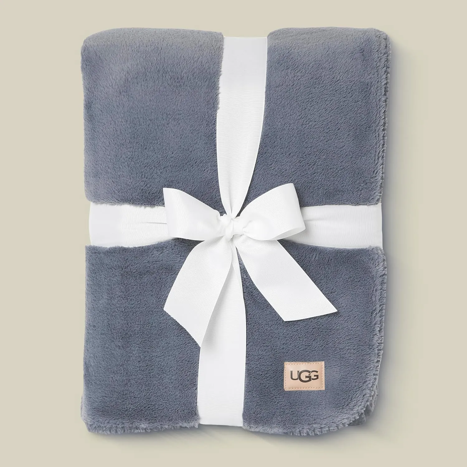 UGG Whitecap Plush Throw Blanket Fleece Lightweight Soft Cozy Throw for Couch or Bed Luxury Home Decor for Living Room Machine Washable Hypoallergenic Flannel Blankets, 50-inch x 70-inch, Denim Blue