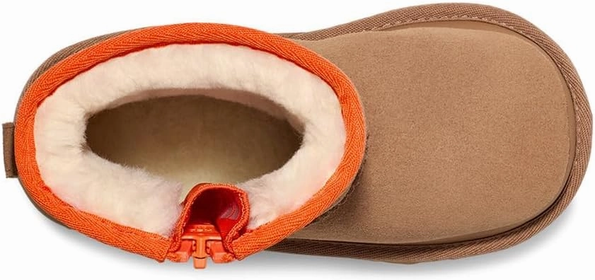 UGG Kids' Classic Mini Zipper Tape Logo Boot
