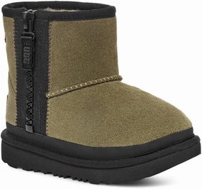 UGG Kids' Classic Mini Zipper Tape Logo Boot