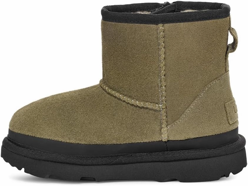 UGG Kids' Classic Mini Zipper Tape Logo Boot