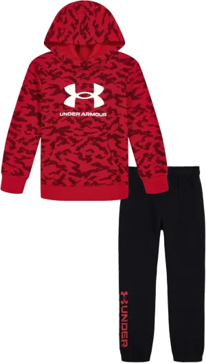 Under Armour boys Long Sleeve Logo Hoodie & Joggers Set, Ua Rival Hoodie Set