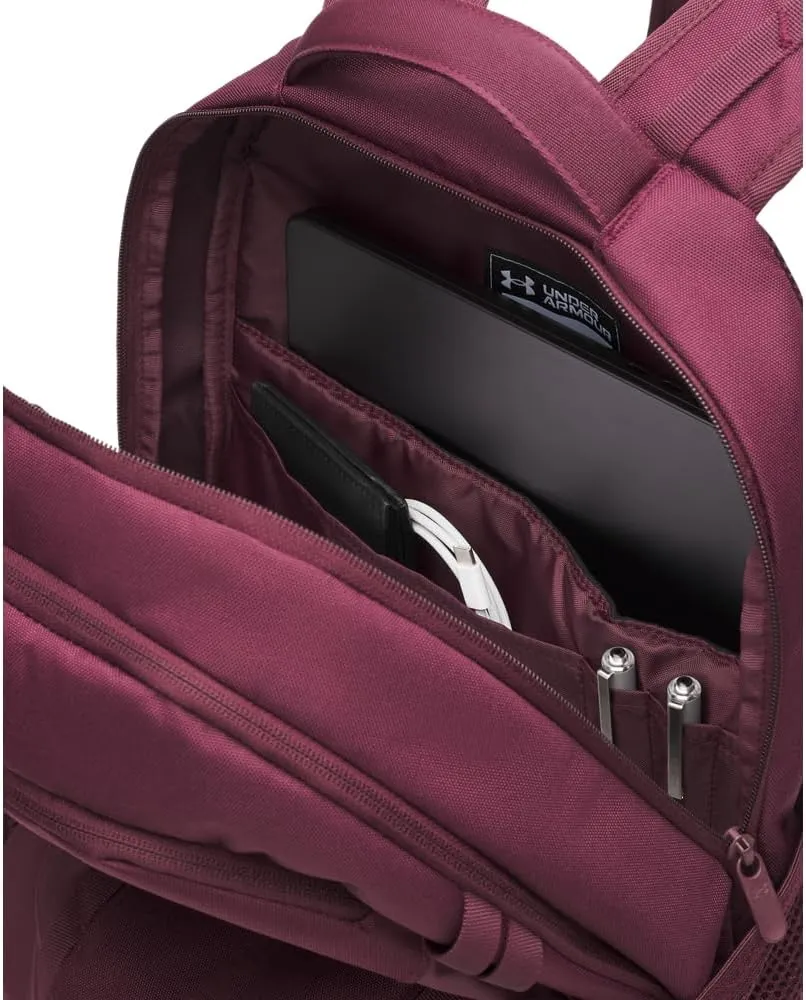 Under Armour Hustle 6.0 Backpack, Dark Maroon/Dark Maroon, One Size