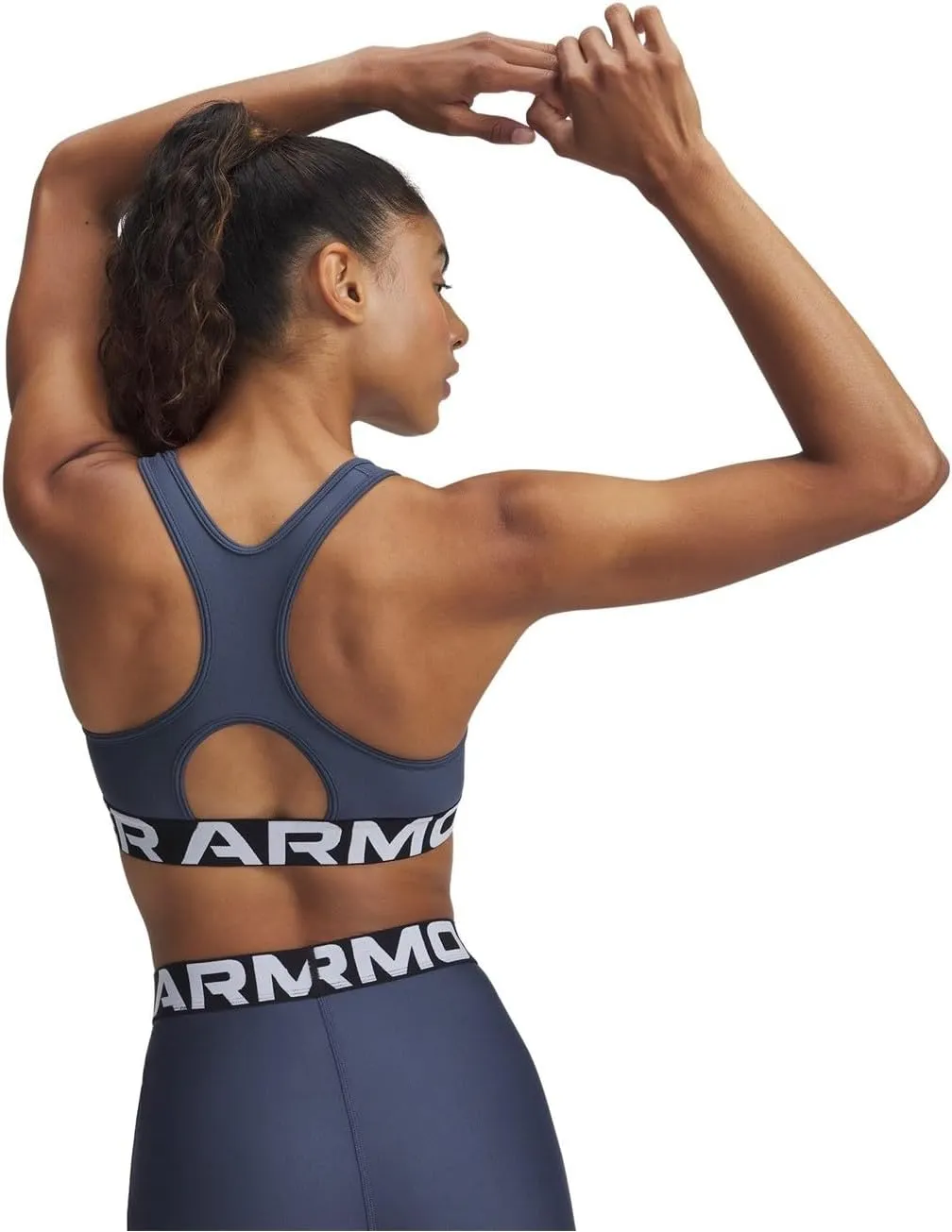 Under Armour Women's HeatGear Mid-Impact Branded Sports Bra