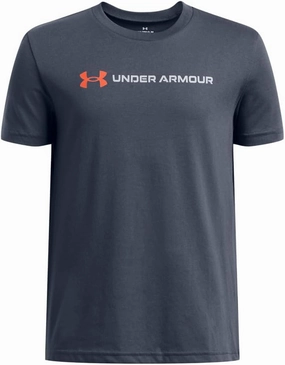 Under Armour Boys' Logo Wordmark Short Sleeve T Shirt