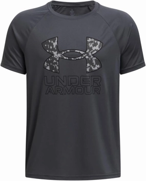 Under Armour Boys' Tech Hybrid Print Short Sleeve T Shirt