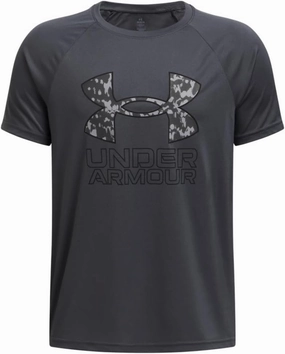 Under Armour Boys' Tech Hybrid Print Short Sleeve T Shirt