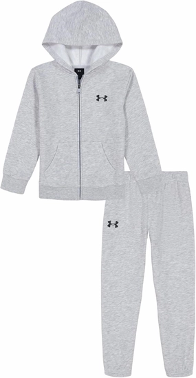 Under Armour boys Long Sleeve Logo Hoodie & Joggers Set