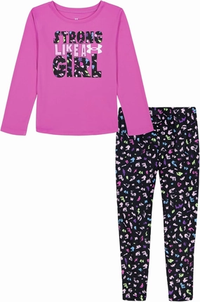Under Armour girls Hoodie Set, Bottoms & Hoodie, Lightweight & Relaxed Fit