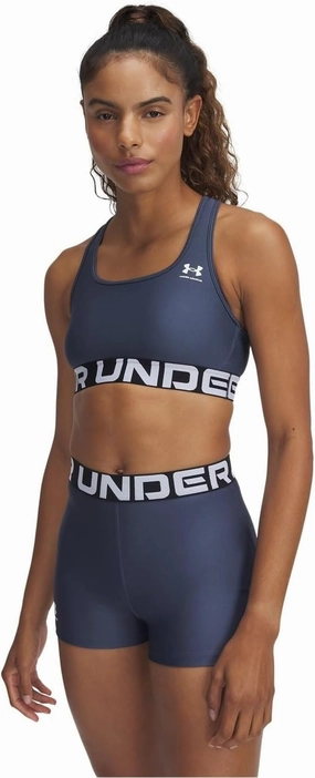 Under Armour Women's HeatGear Mid-Impact Branded Sports Bra
