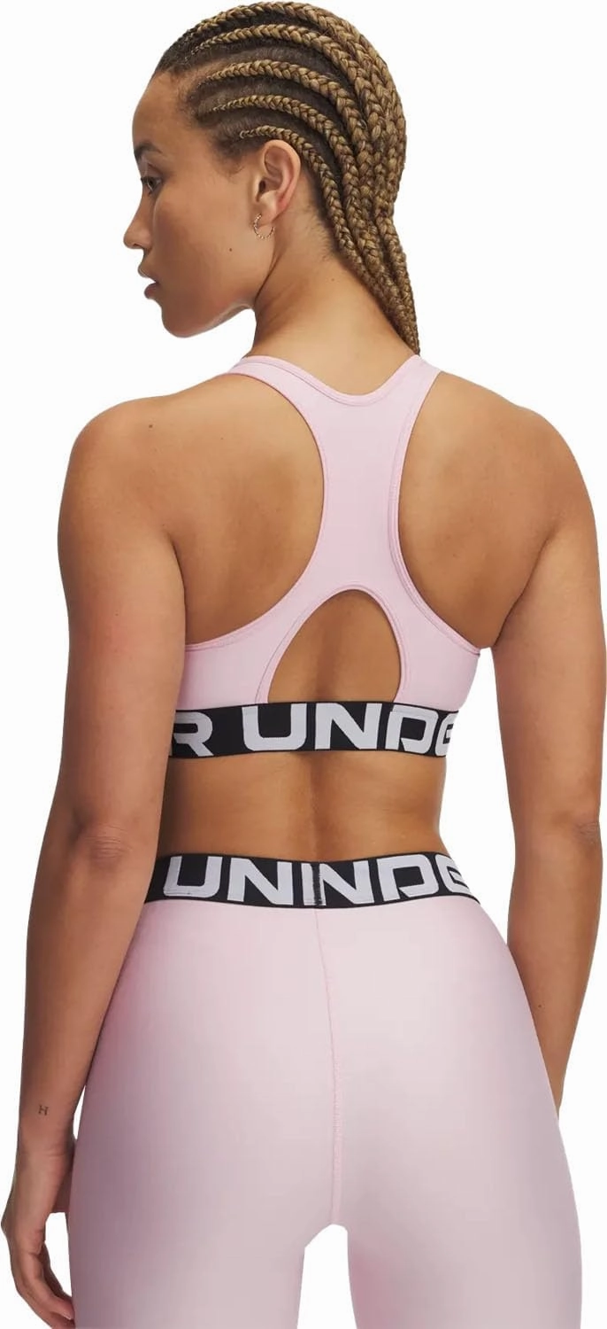 Under Armour Women's HeatGear Mid-Impact Branded Sports Bra