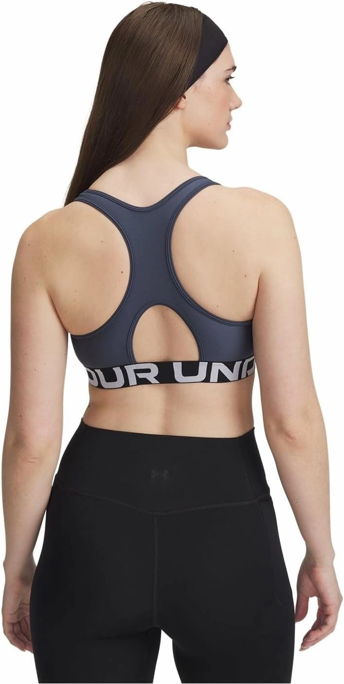 Under Armour Women's HeatGear Mid-Impact Branded Sports Bra