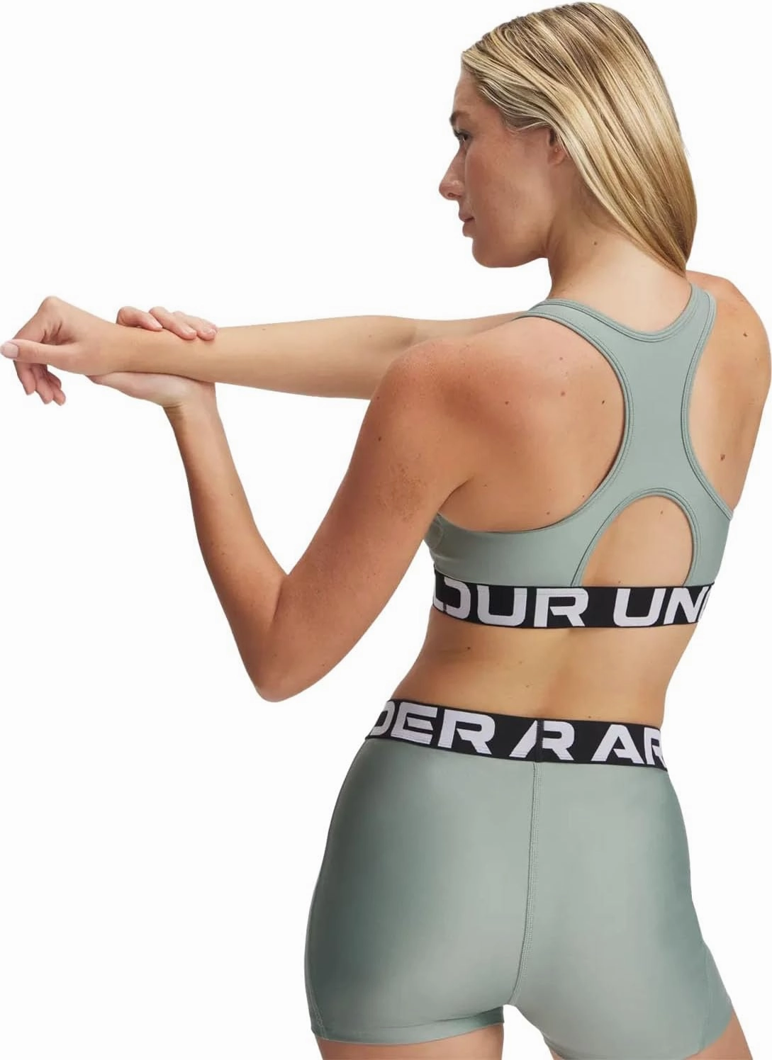 Under Armour Women's HeatGear Mid-Impact Branded Sports Bra