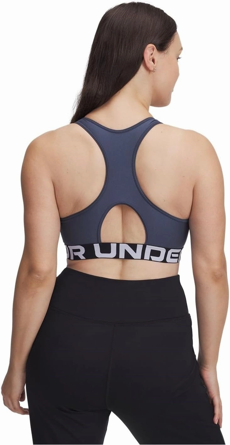 Under Armour Women's HeatGear Mid-Impact Branded Sports Bra