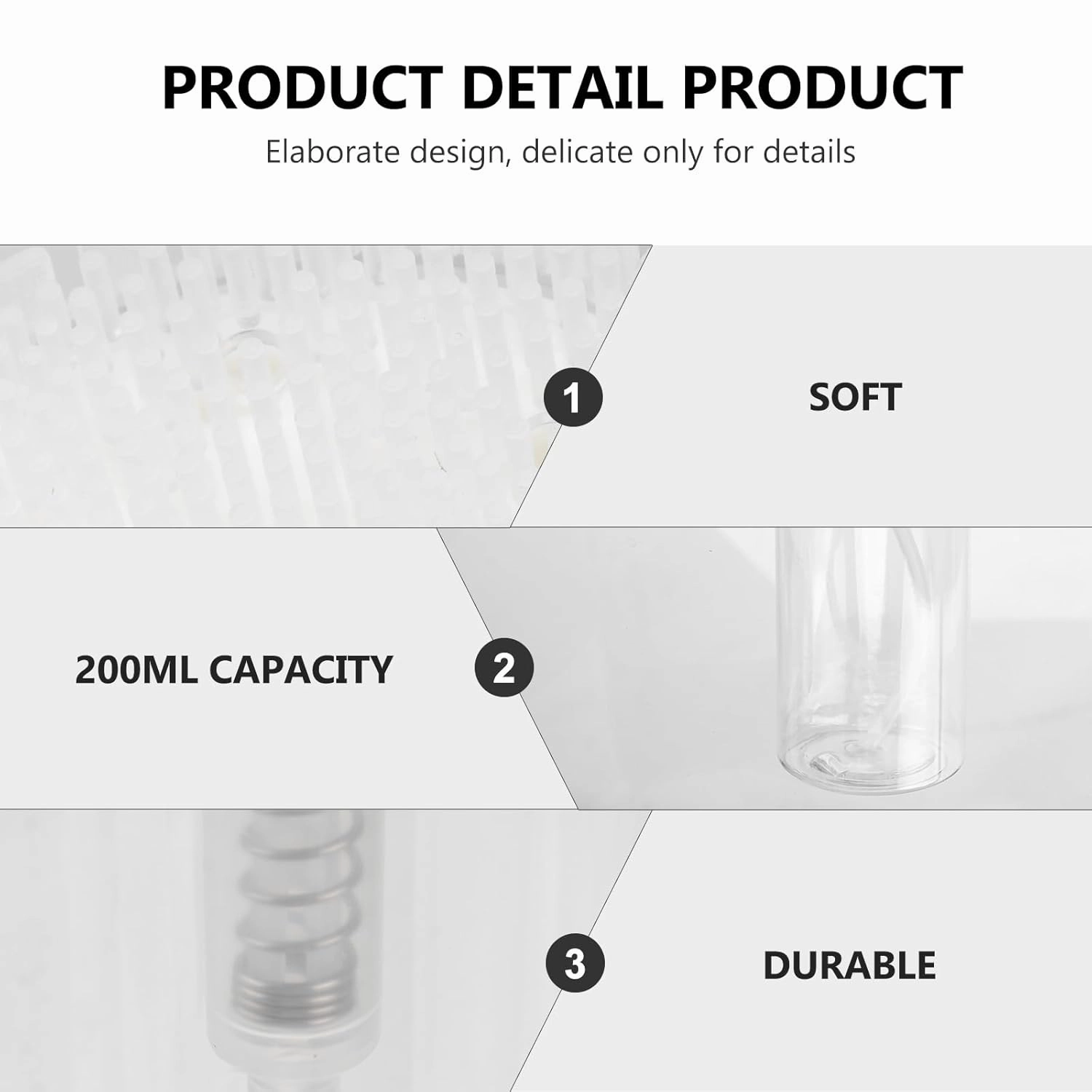 Uonlytech 2pcs Bottled Refillable Pump Bottles Plastic Foam Pump Bottle Foaming Bottle Holder Lotion Pump Bottles Empty Facial Foam Shampoo Empty Bottle Plastic Pet Travel Brush