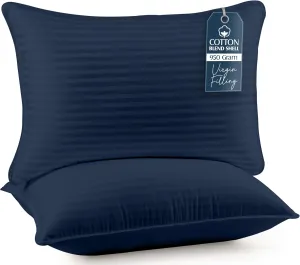 Utopia Bedding Bed Pillows for Sleeping Standard Size (Navy), Set of 2, Cooling Hotel Quality, for Back, Stomach or Side Sleepers