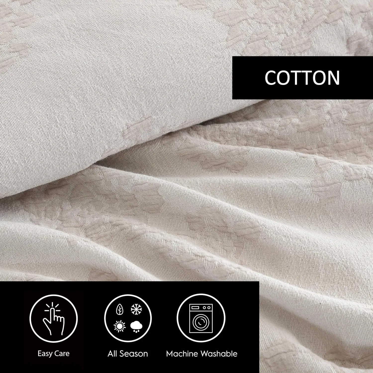 Vera Wang - Comforter Set, Luxurious Bedding Set with Matching Shams, Floral Design, Chic Room Essentials (Roses Beige, Queen)