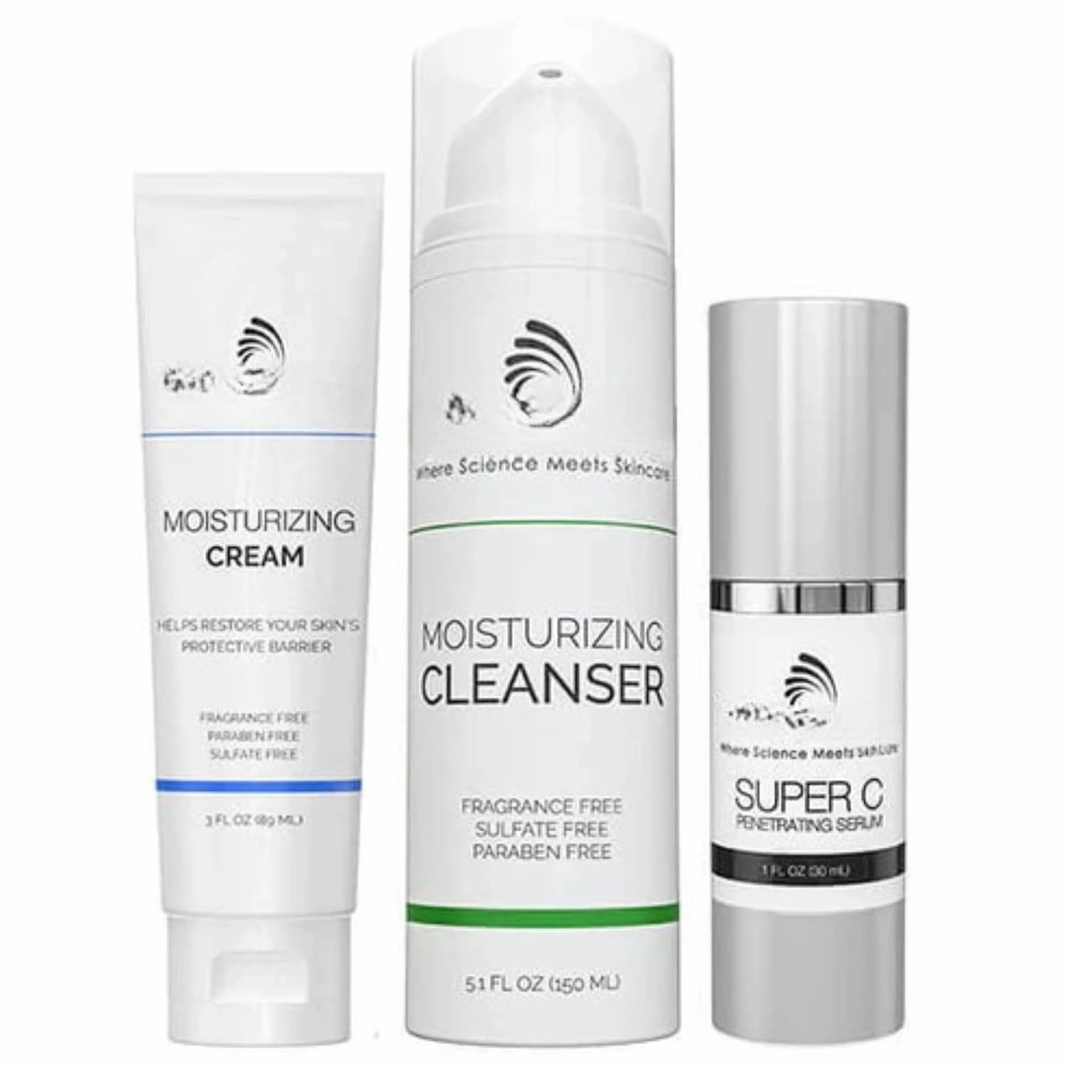 Vibrjance Bundle Skincare Set | Super C Serum, Moisturizing Cleanser and Face Cream | Complete Kit for Radiant Beauty