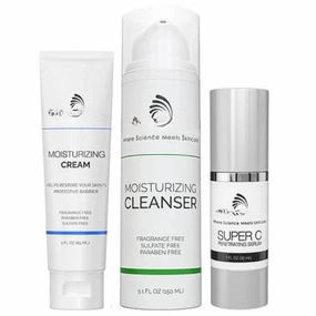 Vibrjance Bundle Skincare Set | Super C Serum, Moisturizing Cleanser and Face Cream | Complete Kit for Radiant Beauty