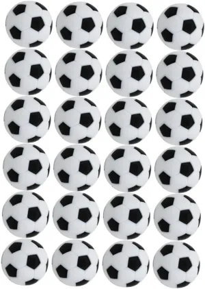 VICASKY 24Pcs Table Soccer Balls Mini Tabletop Soccer Game Accessories for Fun Indoor Play Color for Parties and Family Entertainment